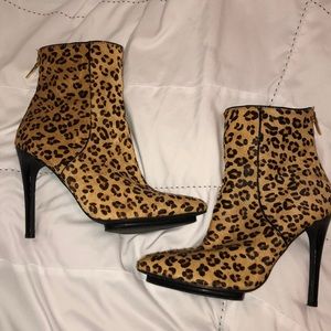 Express cheetah print booties